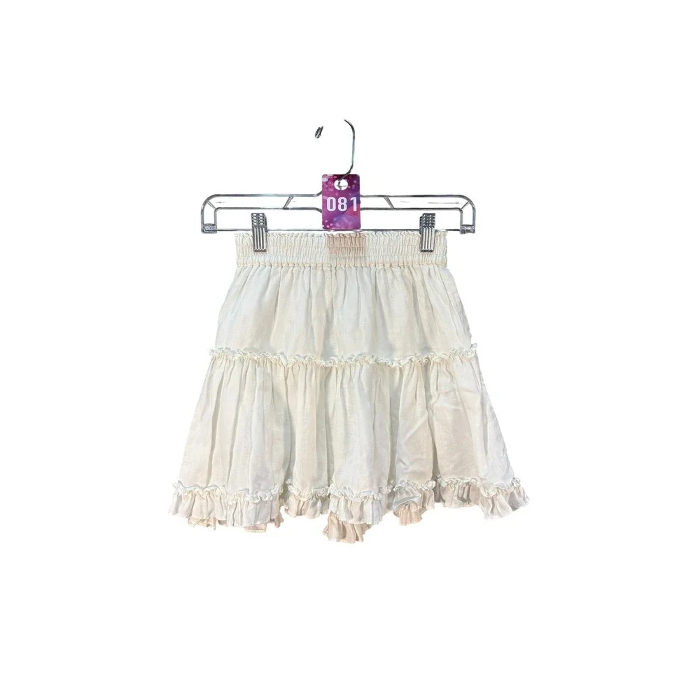 Hill House White Linen Lined Mini Skirt (MSRP: $140) Size XS